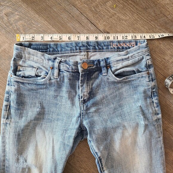 Blank NYC US Women's Size 28 Low Rise Skinny Jeans Light Wash Stretch Distressed - Picture 11 of 13